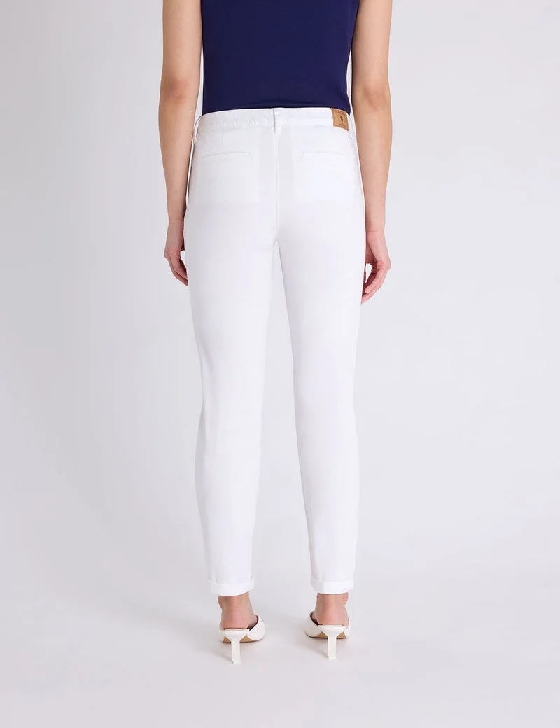 Женские брюки U.S. Polo Assn. Mid Rise Chino, белый — фото 2