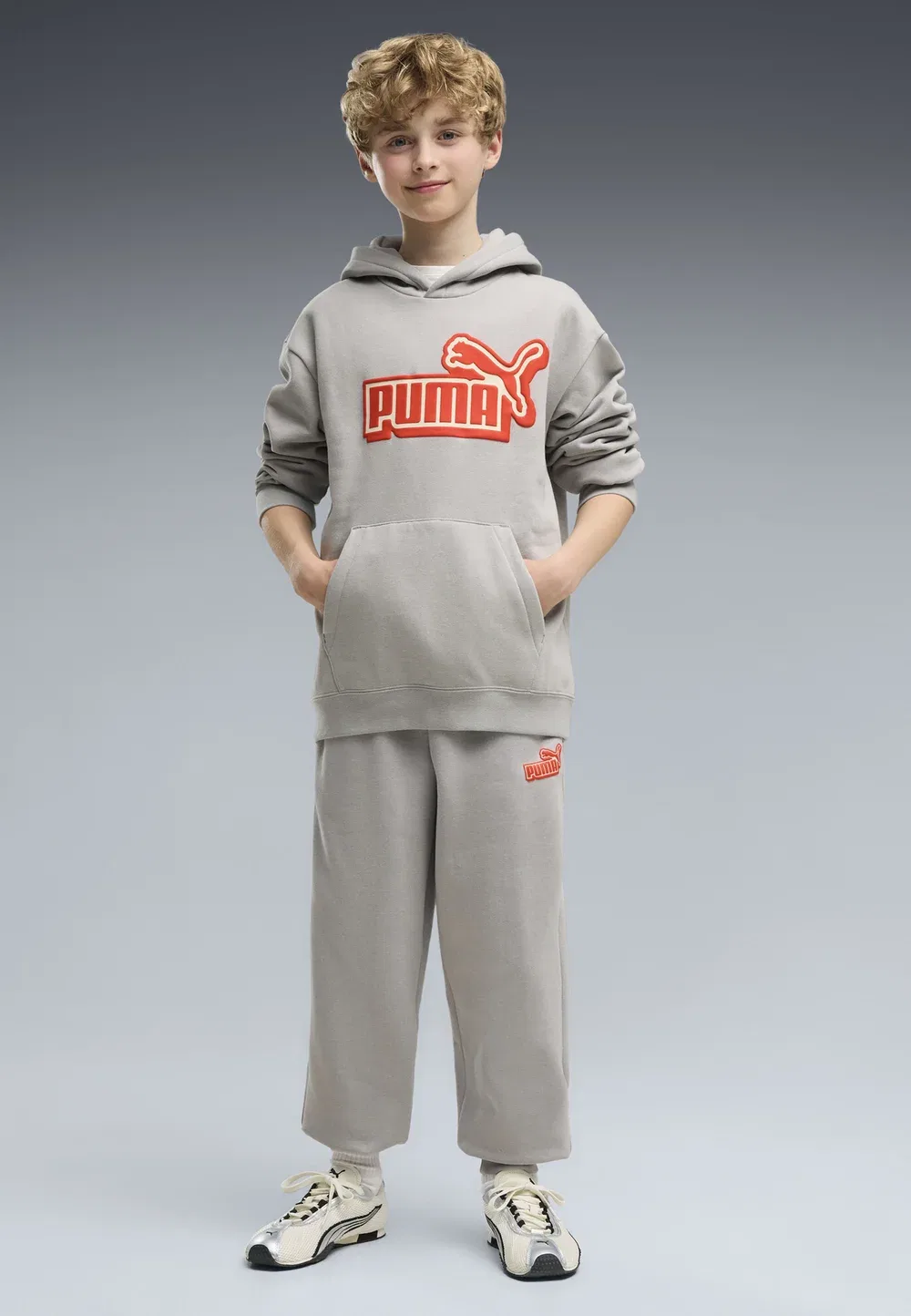 Худи Essentials Logo Lab свободного кроя - худи Puma, Gray Echo — фото 3