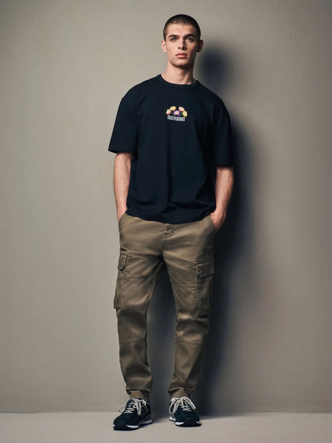 Брюки карго, slim fit Next, коричневый