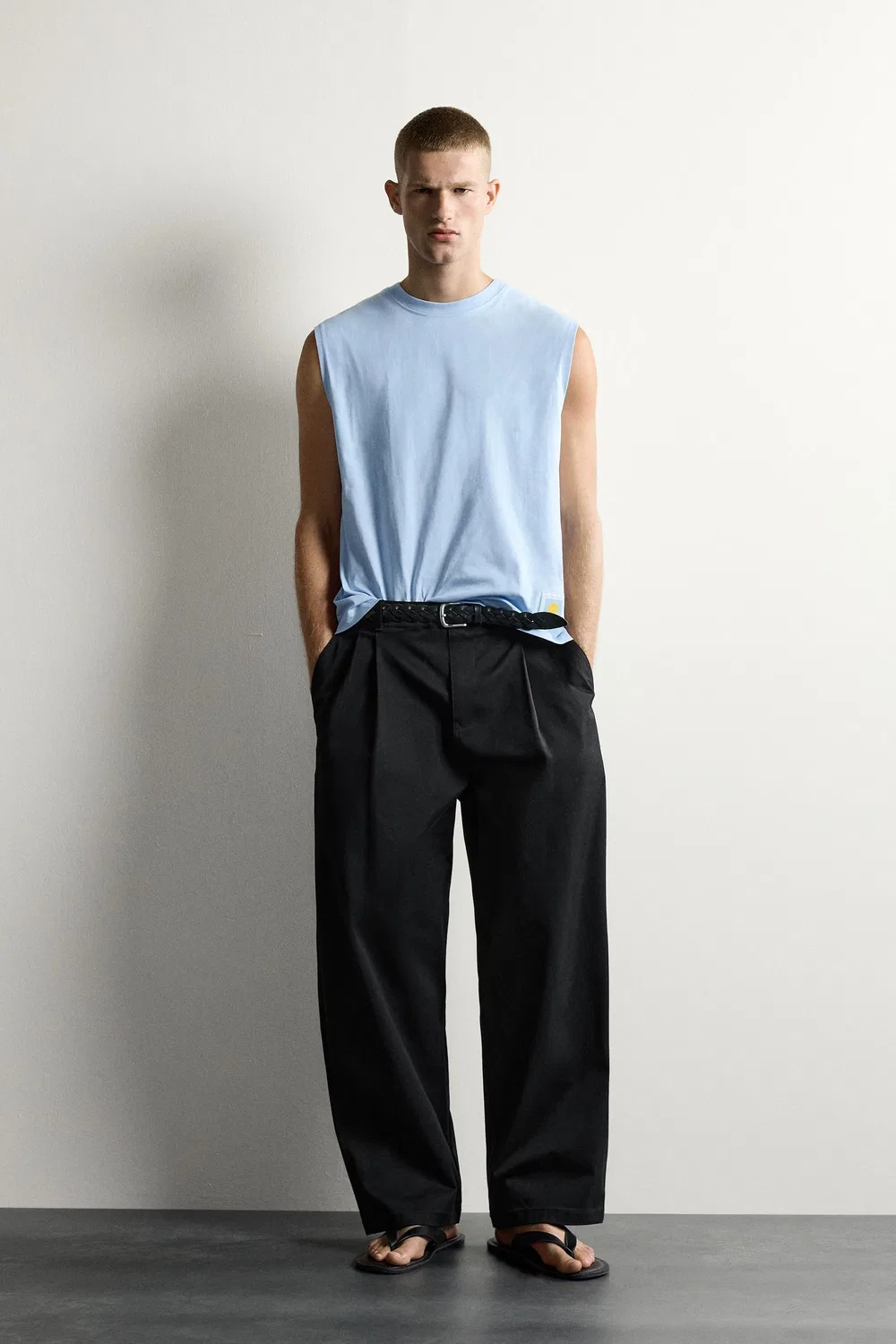 Майка с графическим рисунком Sun ZARA, Sky blue