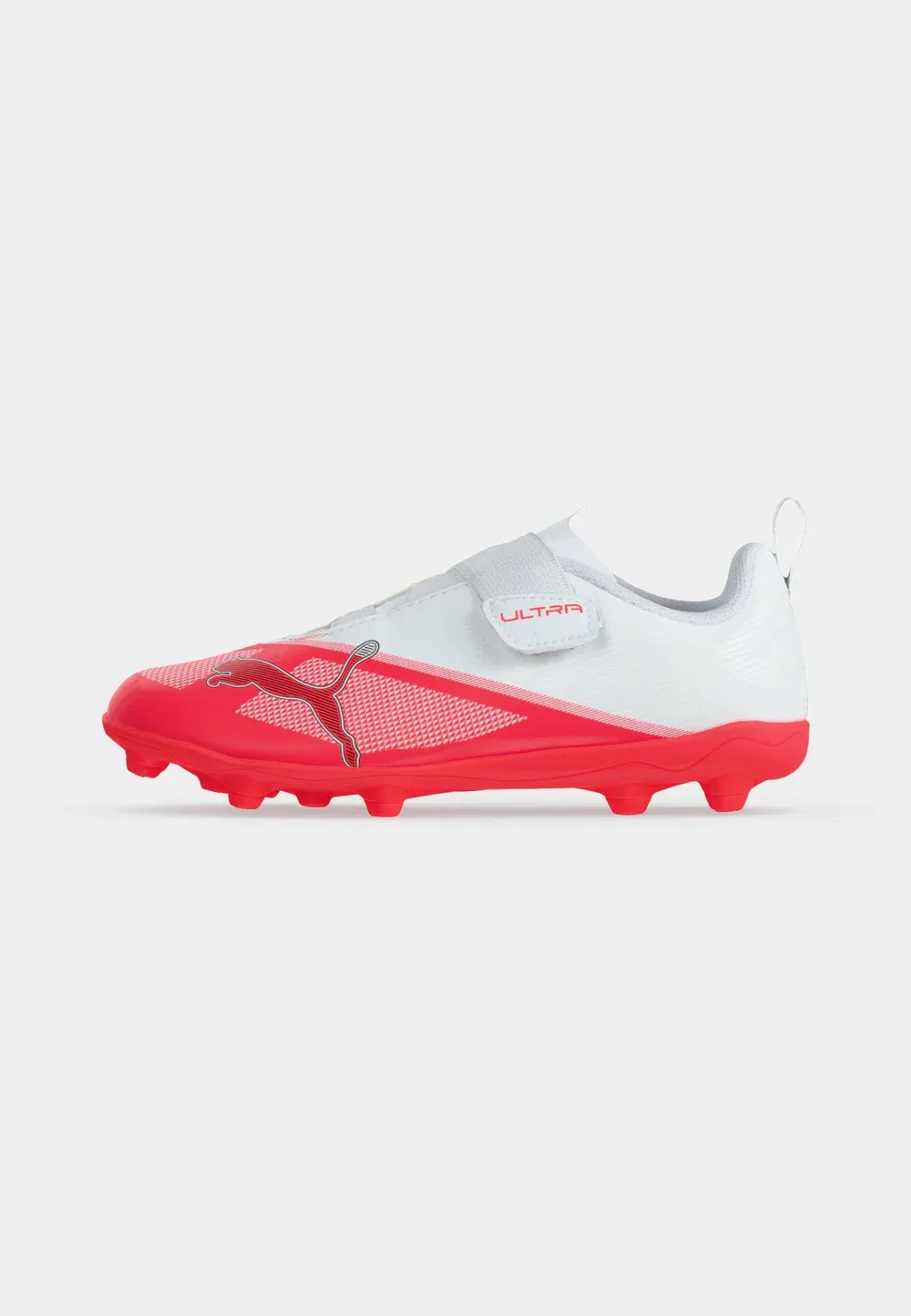 Футбольные бутсы Ultra 7 play fg/ag rb jr унисекс для искусственной травы Puma, Ultra Red/Black/White — фото 2