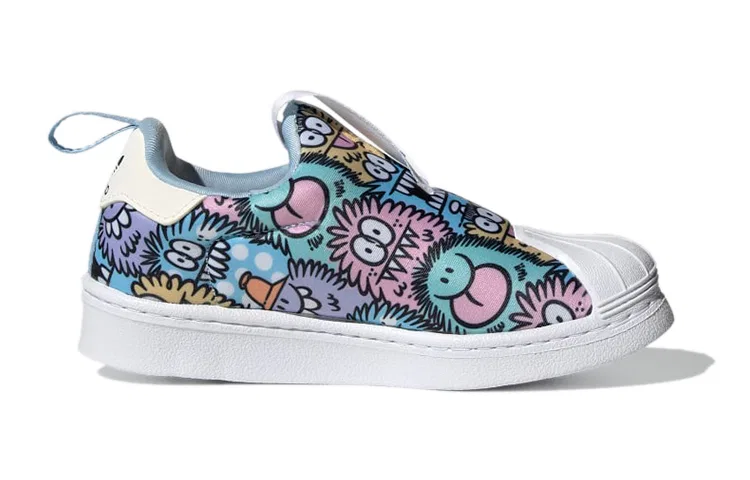 Детские кеды для мальчиков с принтом Kevin Lyons Adidas Originals, Black — фото 3