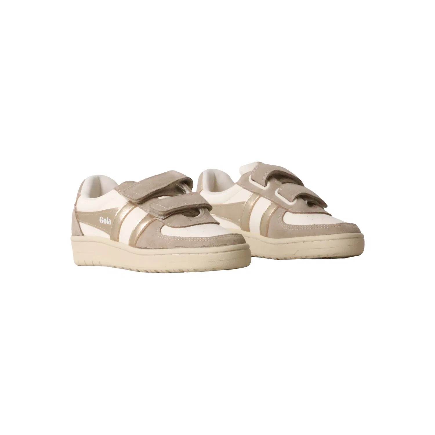 Кроссовки низкие детские из кожи Haw Mirror Strap Gola, белый — фото 2