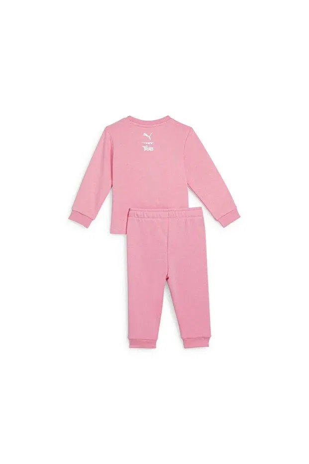 Детский комплект спортивного костюма с принтом X Trolls Baby Crew Neck Tracksuit Set Puma, Mauved Out — фото 2
