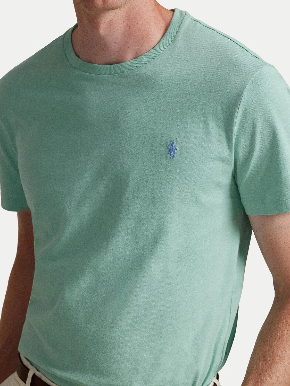 Мужская футболка приталенного кроя Polo Ralph Lauren, зеленый — фото 4