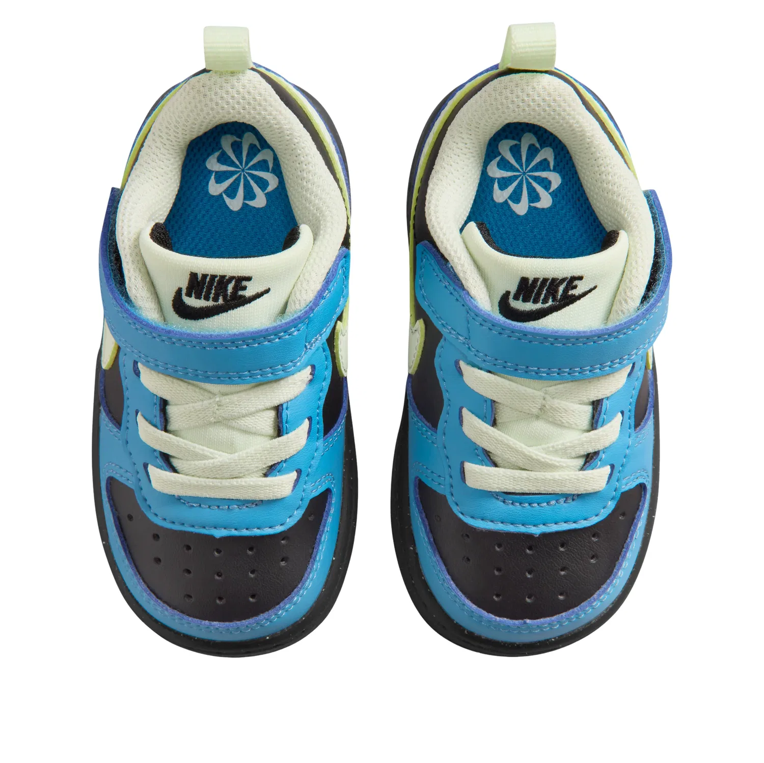 Детские кроссовки с текстильным верхом Court Borough Low Recraft 'Black Dutch Blue Phantom' Nike, Black/Dutch Blue/Phantom/Volt Tint — фото 2