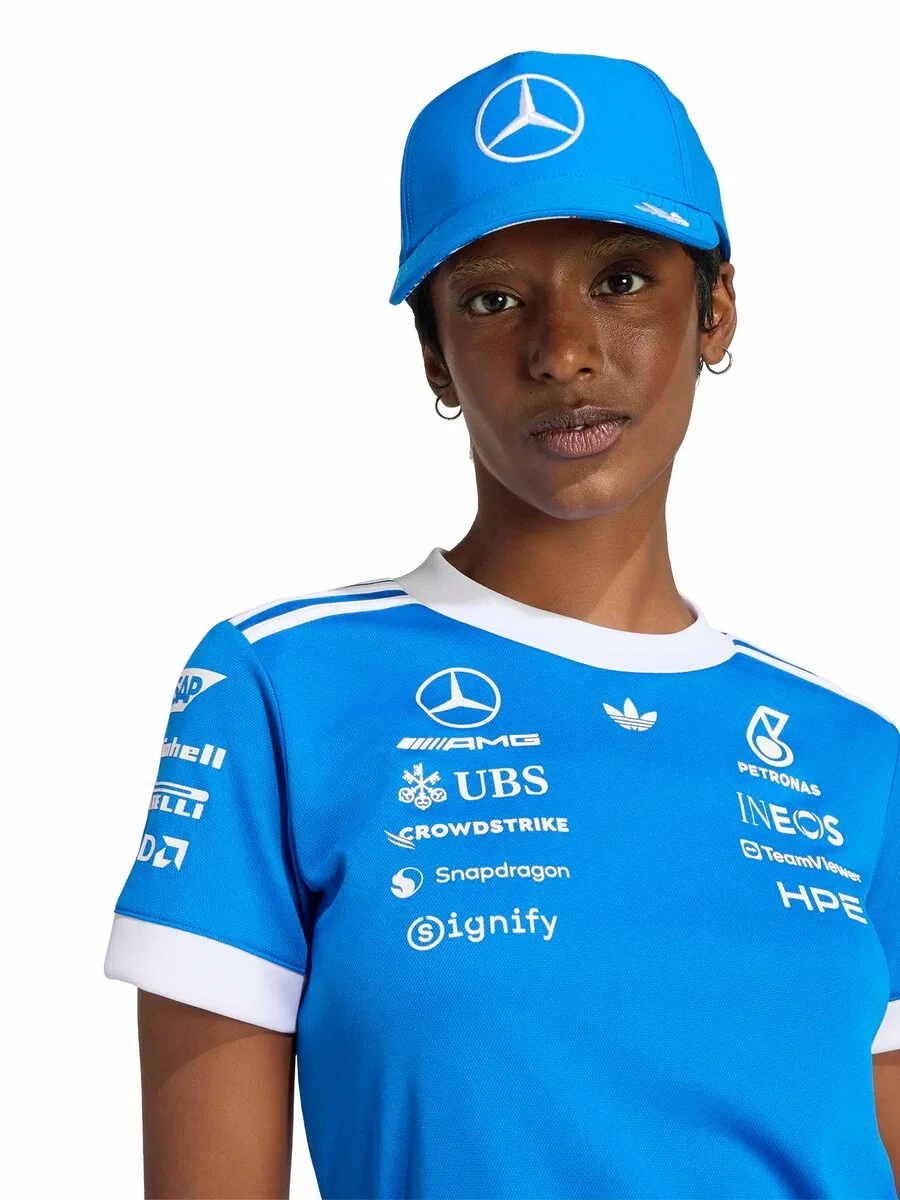 Спортивная футболка ADIDAS PERFORMANCE Performance Shirt 'Mercedes-AMG Petronas Formula 1 Team' небесно-голубого цвета — фото 3