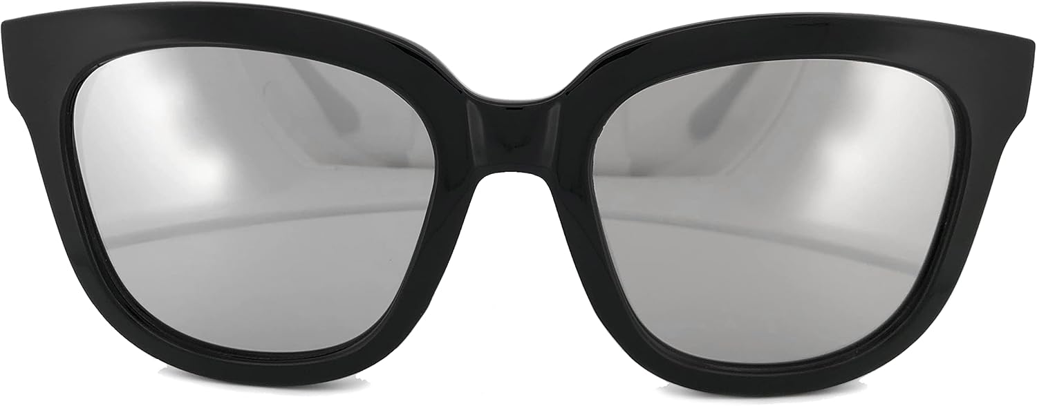 

50-03 RAKOSTA Большие металлические классические ретро-солнцезащитные очки с зеркальными линзами от УФ-излучения для женщин и мужчин (серебристые зеркальные дужки, размер 54) O2 eyewear, Silver