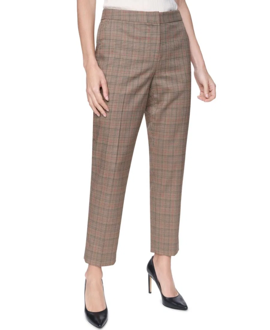 Женские брюки-чинос с принтом Mid-Rise Ankle Tommy Hilfiger, Tobacco Multi — фото 3