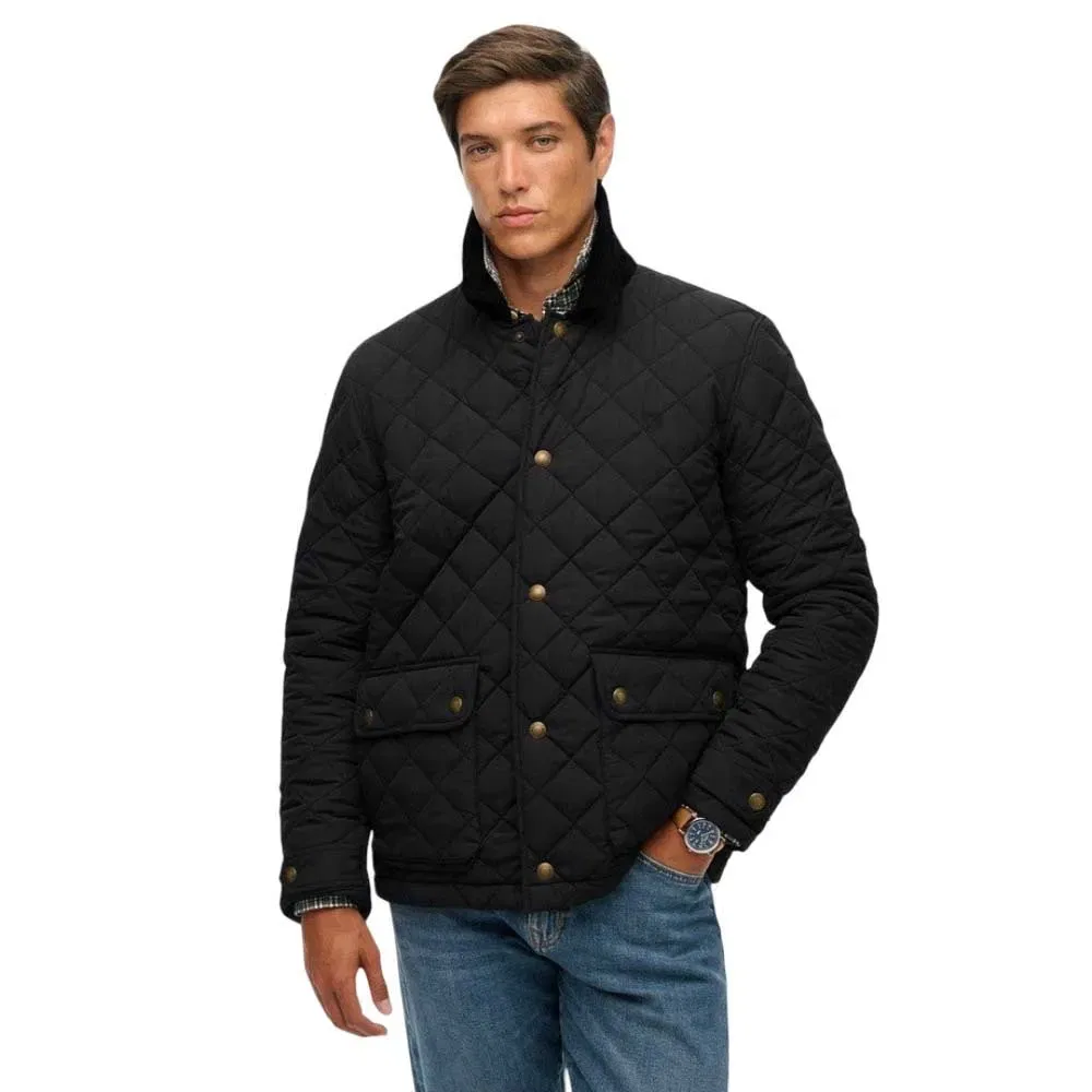 Мужская стеганая куртка-коуч Superdry, Black