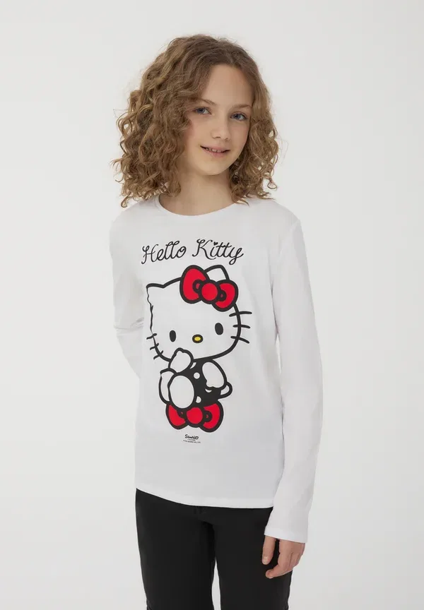 Футболка с принтом Hello Kitty Terranova, Bianco Ottico, белый — фото 2