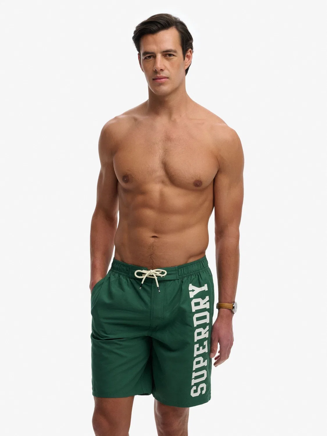 Плавки Superdry Logo 19, зеленые — фото 3