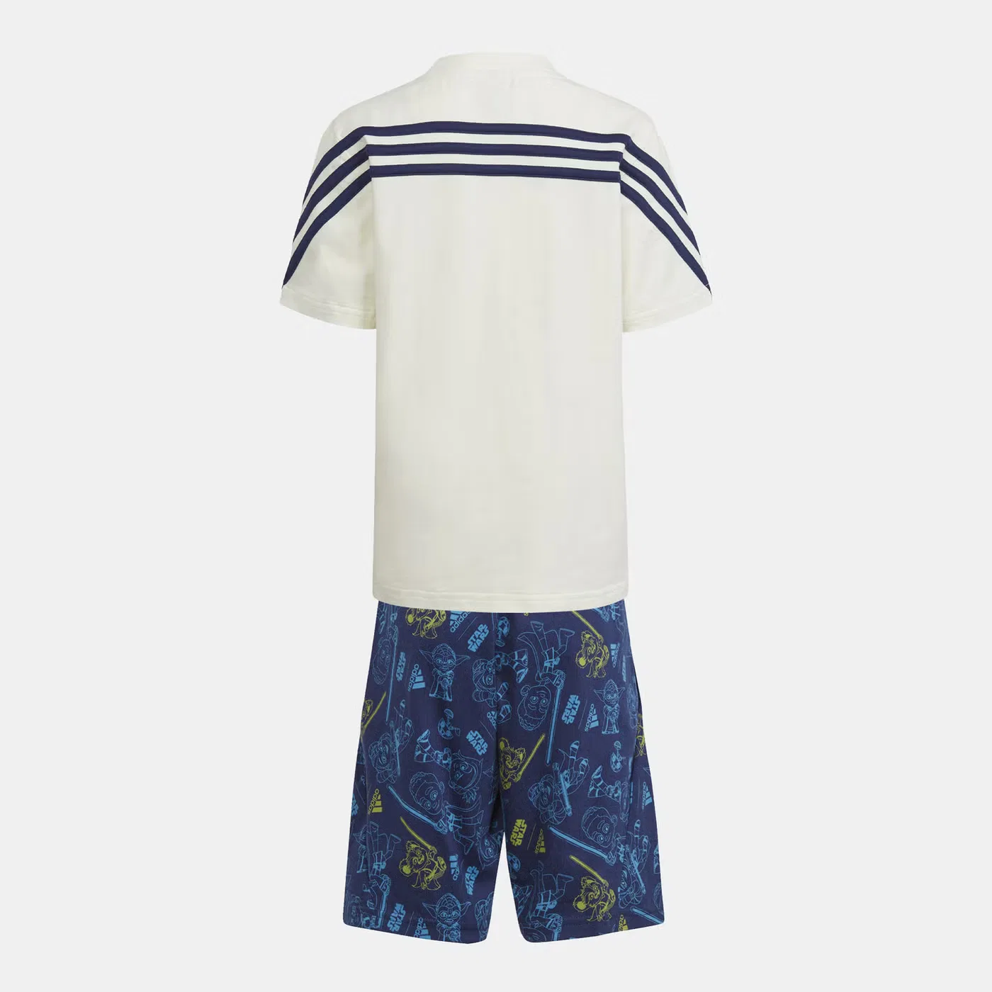 Комплект футболки и шорт с принтом Young Jedi Adidas, белый — фото 2
