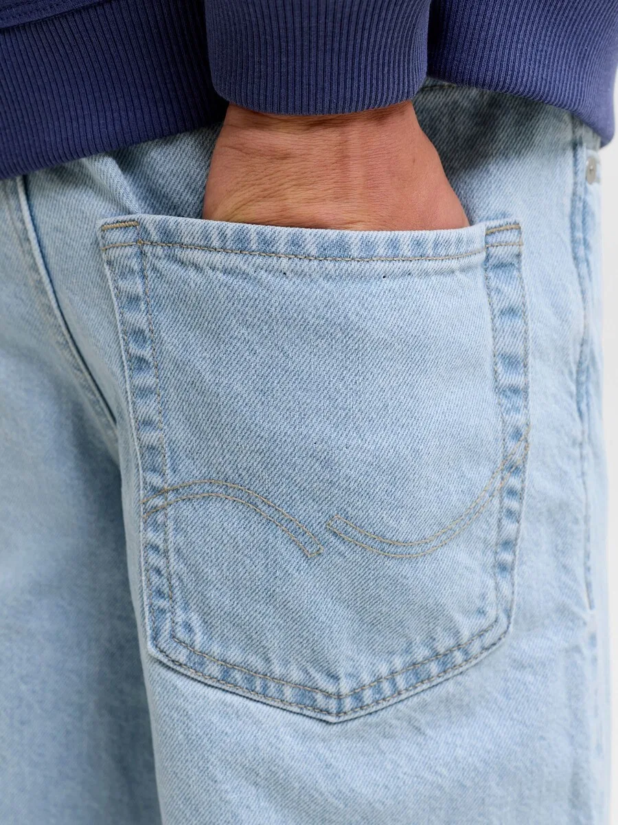 Детские джинсы Jack & Jones Junior Regular Jeans 'JJIAlex JJOriginal' светло-голубого цвета — фото 4