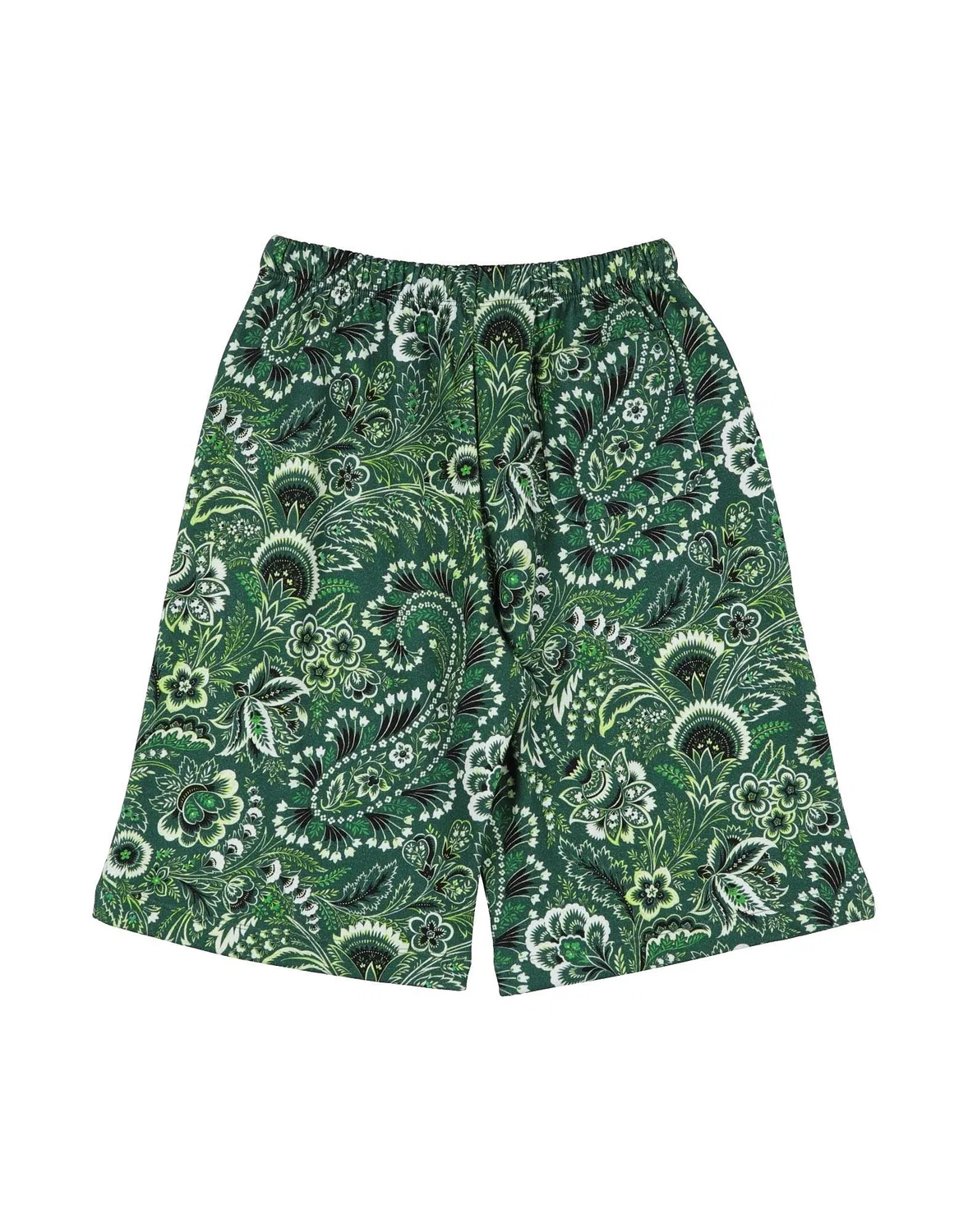 Детские шорты для девочек с цветочным принтом Etro, Emerald Green — фото 2