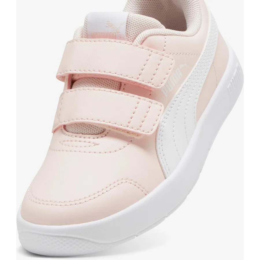 Детские спортивные кроссовки с удобной застежкой Puma Courtflex V3 V PS, Розовый — фото 3