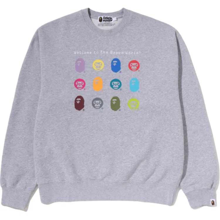 Детский свитшот с круглым вырезом Unisex A BATHING APE, Black — фото 3