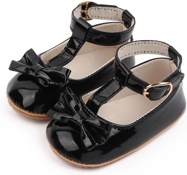 Детские туфли Мэри Джейн с бантом Purepips, Black