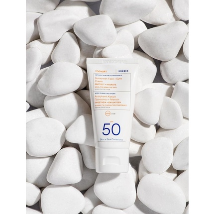 YOGHURT Солнцезащитный крем SPF50 Быстро впитывающийся Длительно увлажняющий Водостойкий 50 мл Korres — фото 3