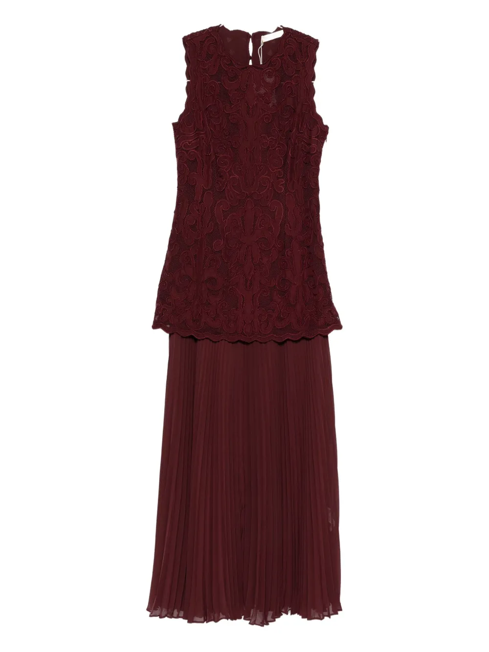 

Платье из макраме с плиссировкой Ulla Johnson, красный