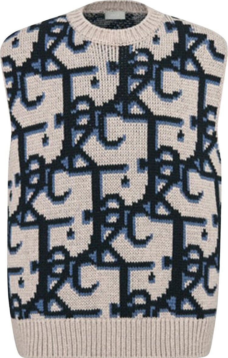 

Свитер Dior x Cactus Jack Oversized Sleeveless Sweater 'Beige/Black', загар