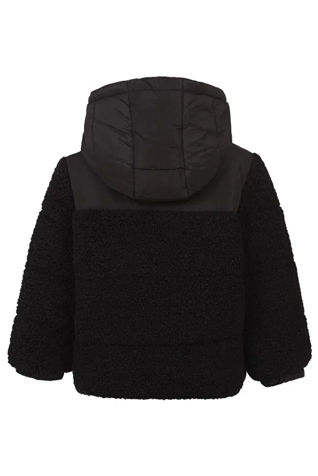 Детское пальто для девочек с принтом Future printed hooded jacket Civil Boys, Черное — фото 3