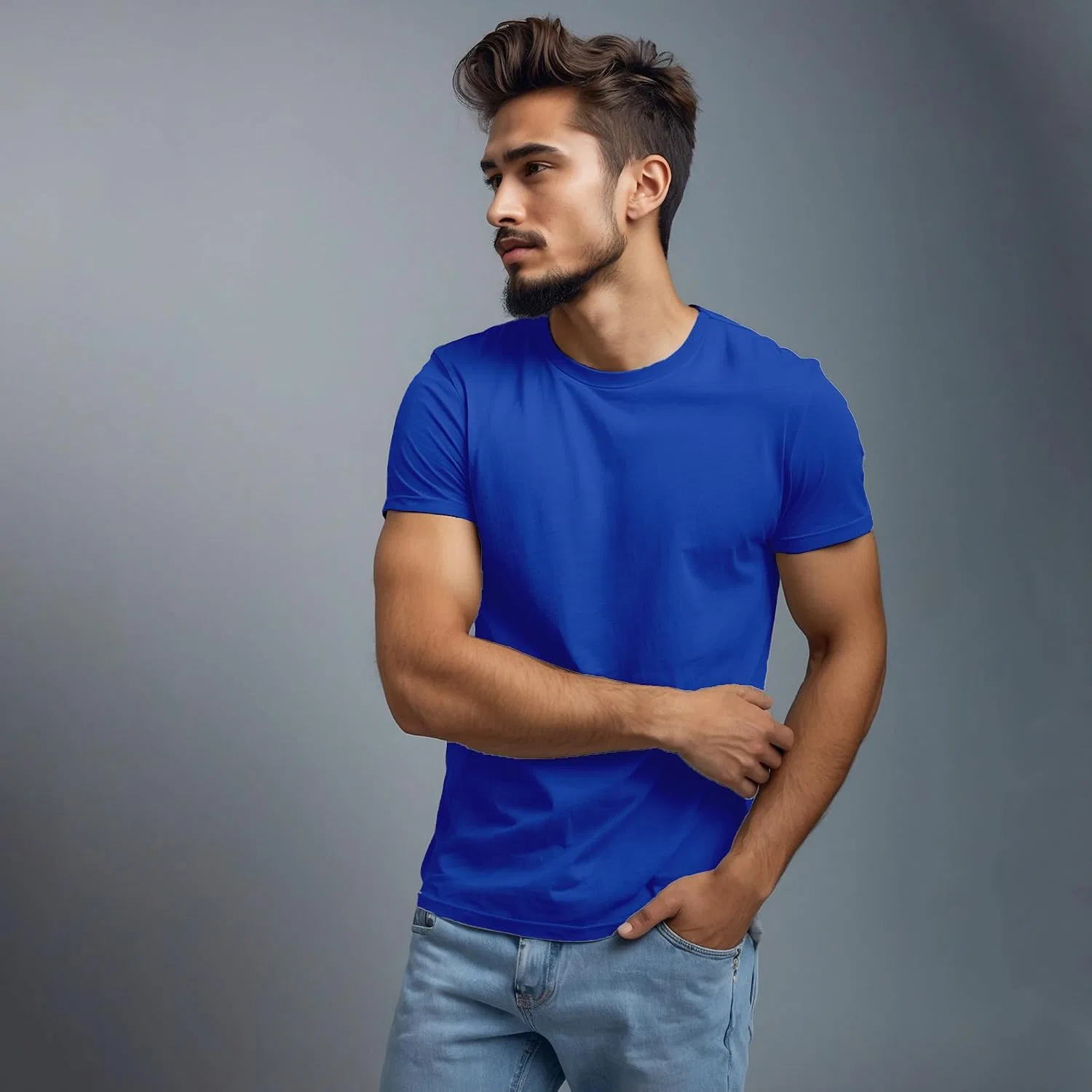 Унисекс футболка из органического хлопка Classic Fit, Blue — фото 2