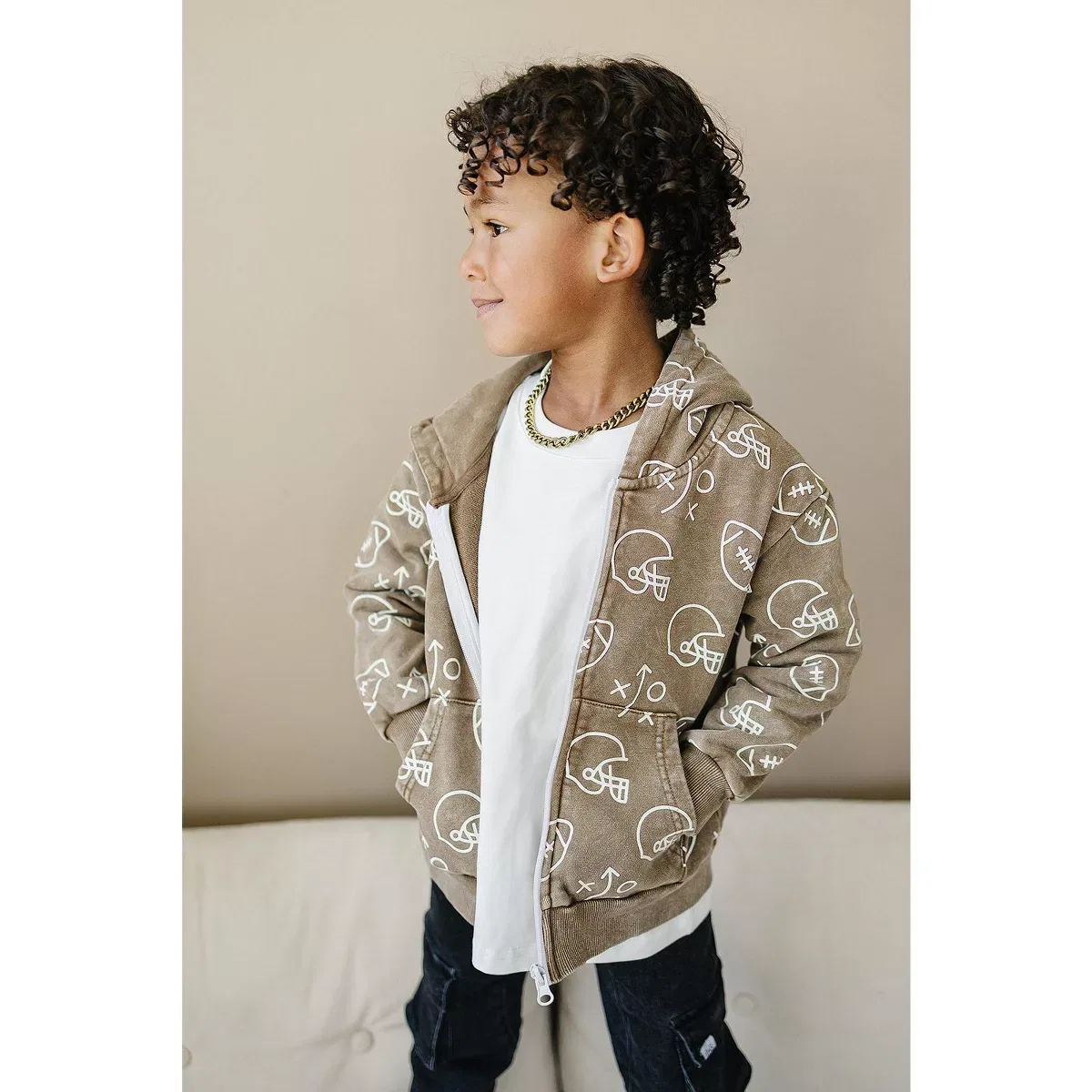 Детская худи с принтом Cohen Olive + Scout, Black — фото 3
