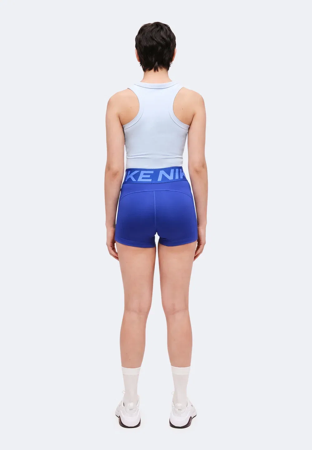 Короткие леггинсы Sculpt Nike Performance, Old Royal/White — фото 3