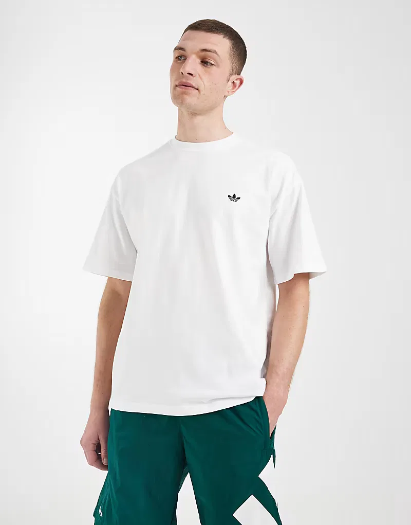 Футболка Adidas Essentials с логотипом Trefoil, белый — фото 4