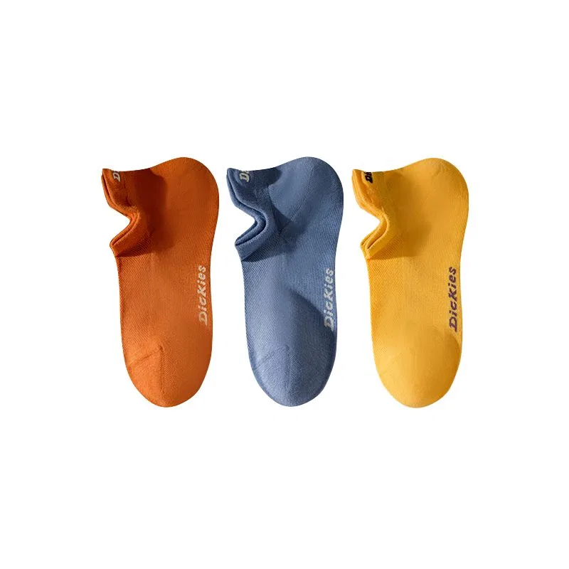 Детские носки-невидимки, комплект из 3 пар, Dickies, Orange/Blue/Yellow