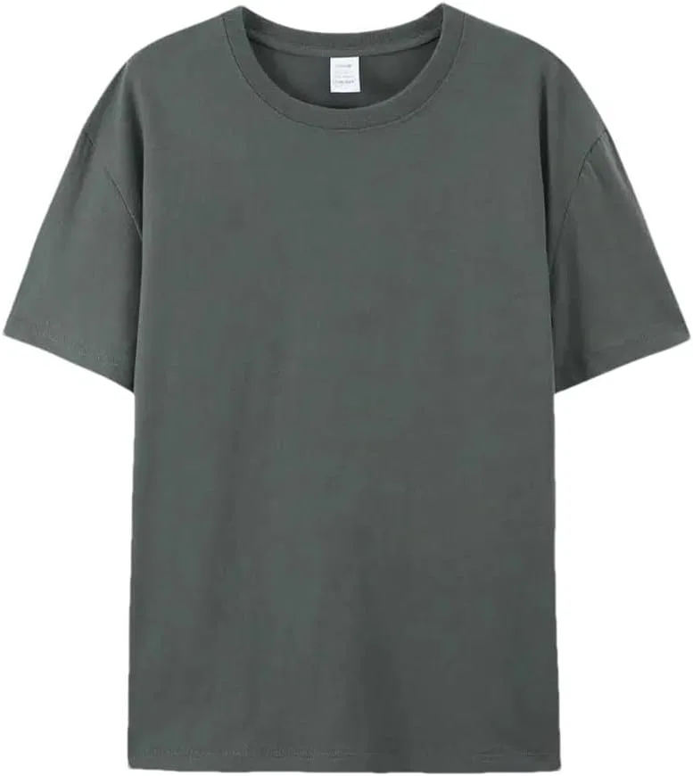 Мужская хлопковая футболка с круглым вырезом Slim Fit, Gray