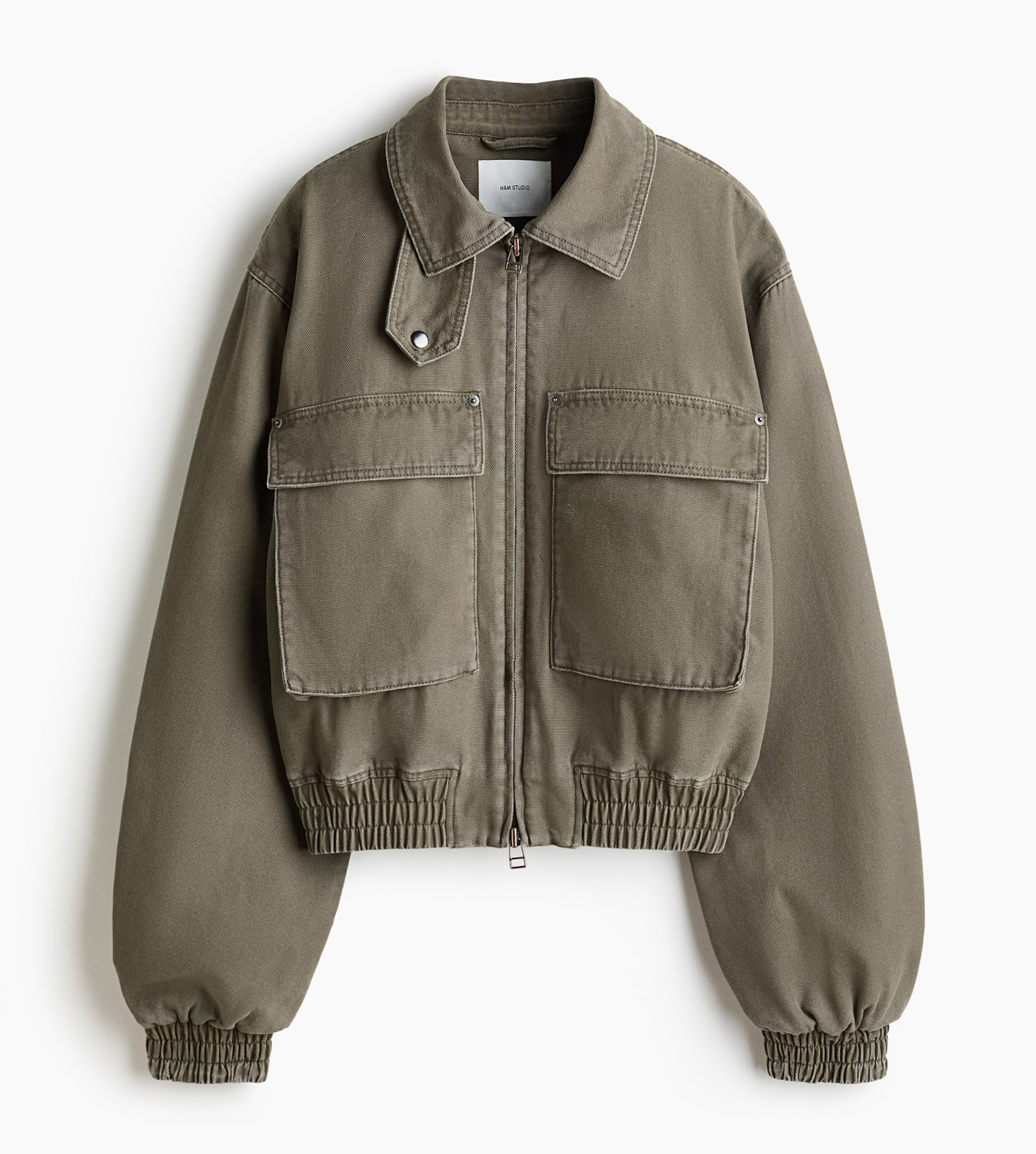 

Куртка H&M Studio Collection Padded canvas, хаки