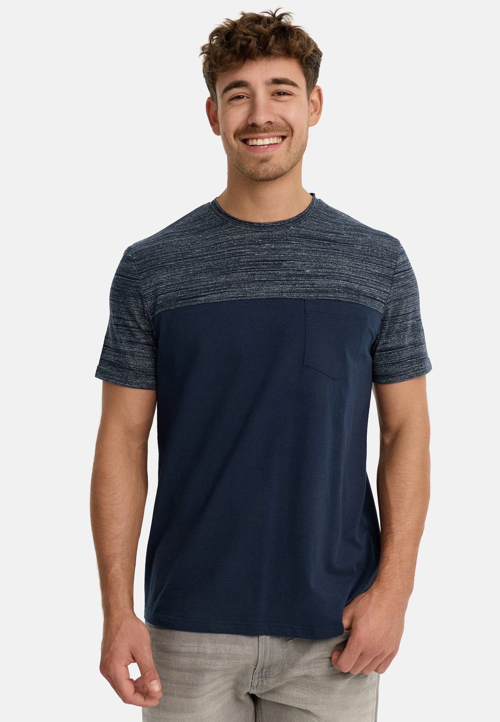 

Футболка с принтом SPRINGS INDICODE JEANS, темно-синий