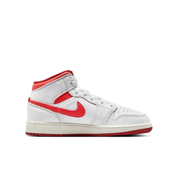 Кроссовки 1 mid se 'white dune red' Air Jordan, белый — фото 2
