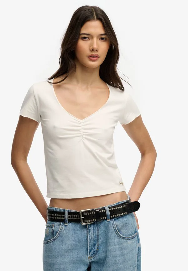 

Спортивная базовая футболка с коротким рукавом Superdry & Co, Off White, Белый, Спортивная базовая футболка с коротким рукавом Superdry & Co, Off White