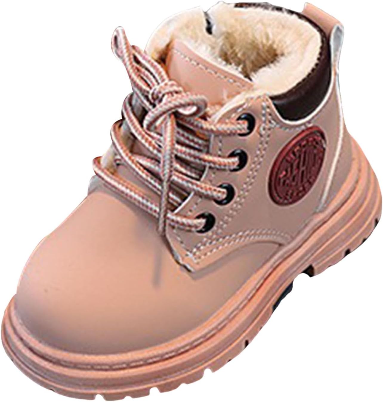 

Детские ботинки IWIHMIV для малышей, мальчиков и девочек, зимние снежные ботинки, удобные теплые ботинки для улицы, водонепроницаемые, с нескользящей подошвой, Pink