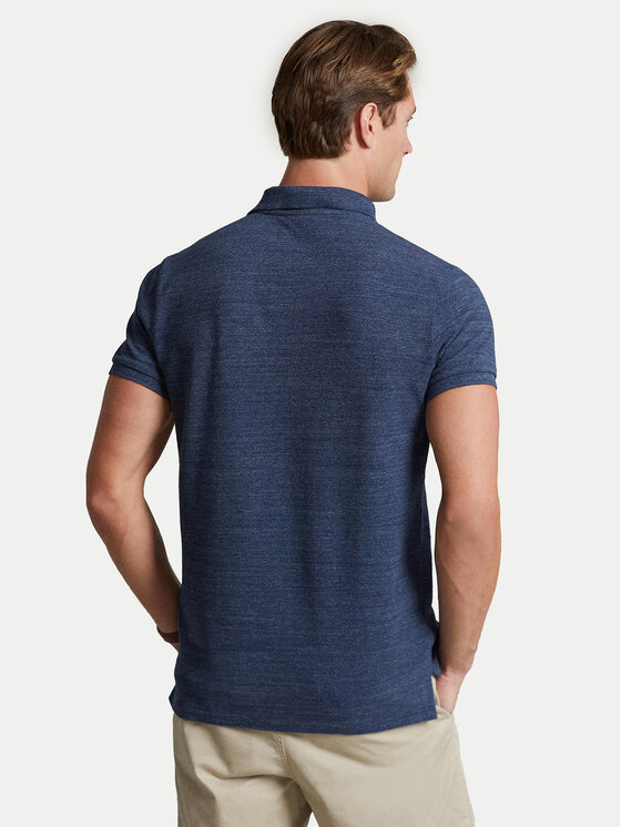 Поло slim fit 710548797012 Polo Ralph Lauren, синий — фото 3