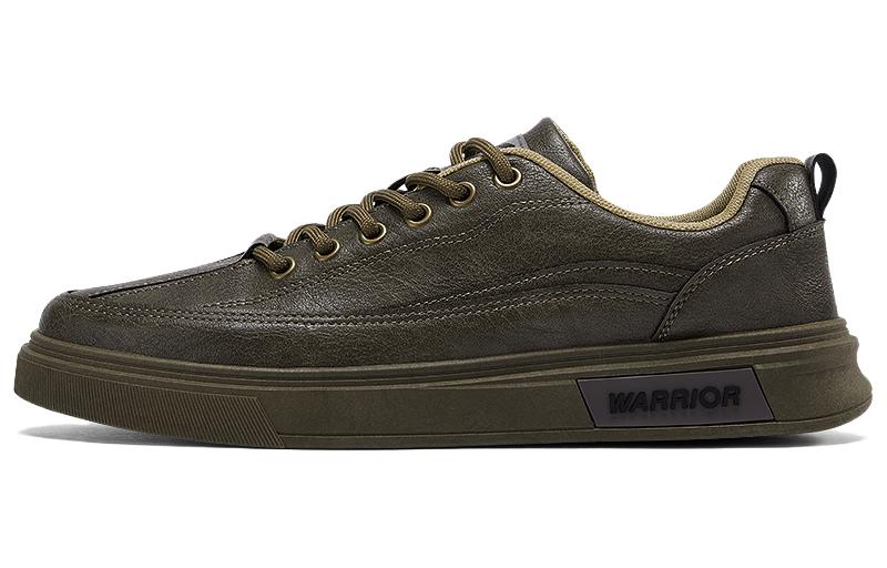 

Воинские низкие скейтерские кроссовки мужские кофейные Warrior Low Top