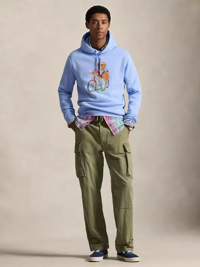 Худи Polo Bear из смесовой хлопковой ткани, цвет Остин Блю Ralph Lauren — фото 4