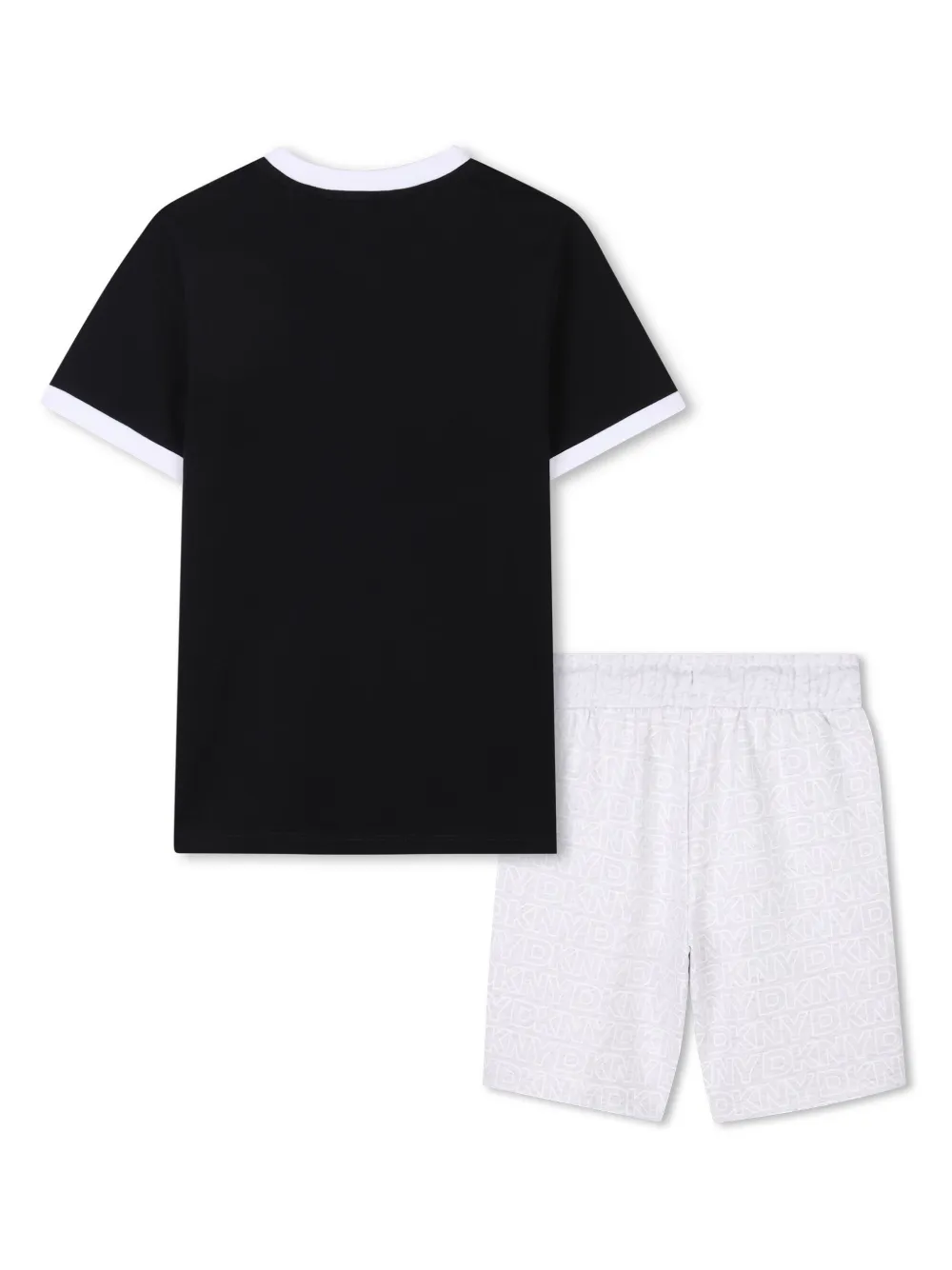 Комплект из футболки и шортов Dkny Kids, серый — фото 2