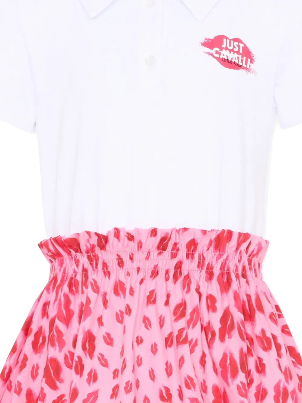 Платье с короткими рукавами и принтом Just Cavalli Kids, розовый — фото 3