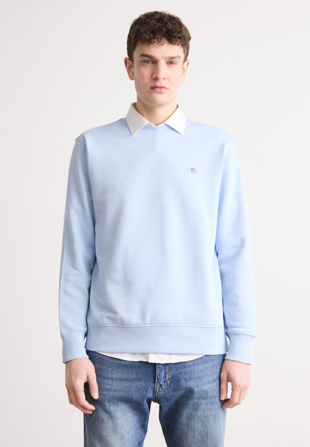 

Толстовка SHIELD NECK GANT, светло-голубой