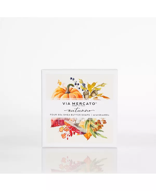 Подарочный набор Via Mercato, набор мыла 50 г, 4 предмета European Soaps, autunno collection — фото 4