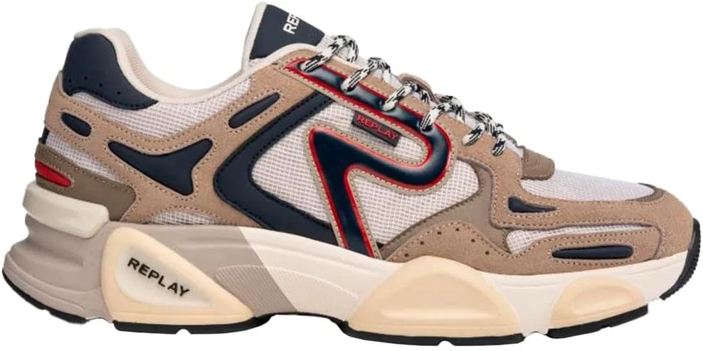 Кроссовки Replay Herren Destiny M ChromaticSneaker, 3444 Beige Navy Red