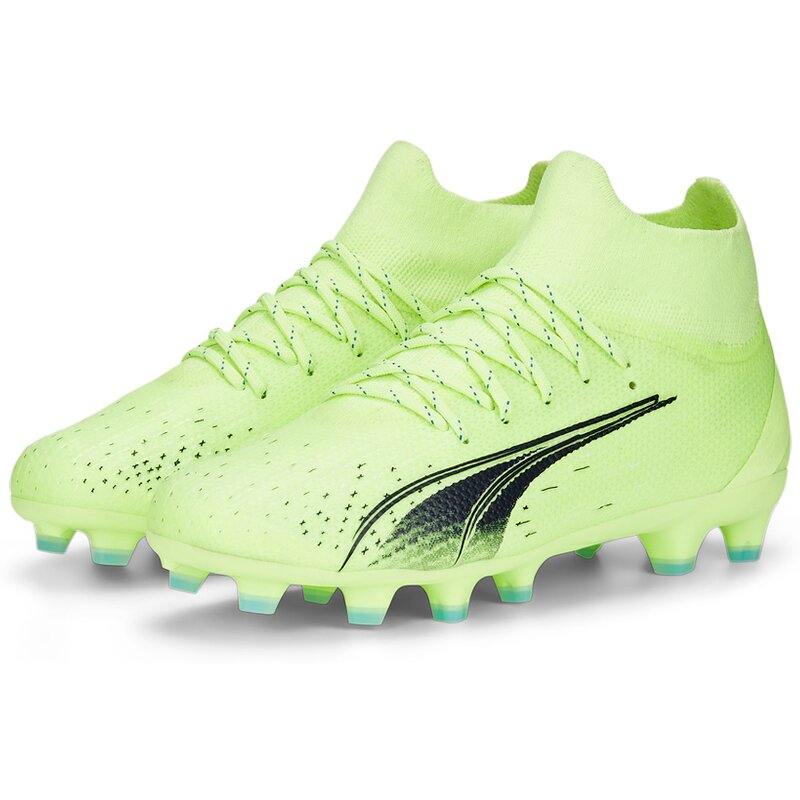 Футбольные бутсы для газона Ultra Pro FG/AG JR Puma, цвет fizzy light-parisian night-blu — фото 4