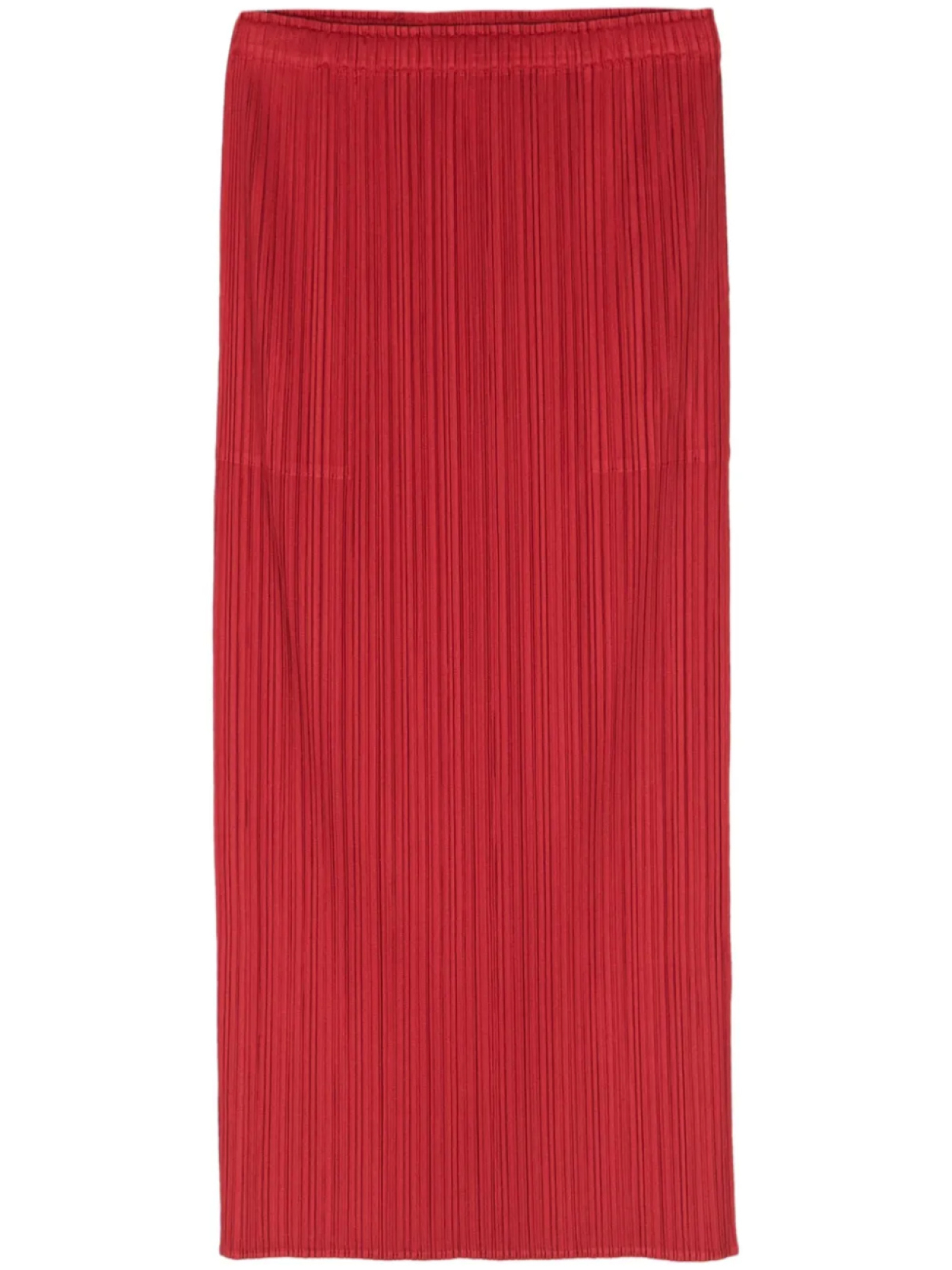 

Pleats Please Issey Miyake плиссированная юбка миди прямого кроя, красный