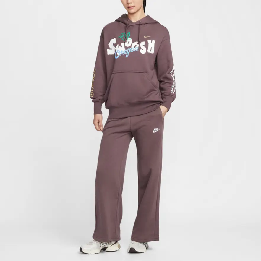 Nike Повседневные брюки женские, фиолетовые, средней плотности, другие цвета — фото 3