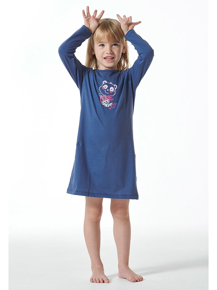 

Schiesser Ночная рубашка синего цвета