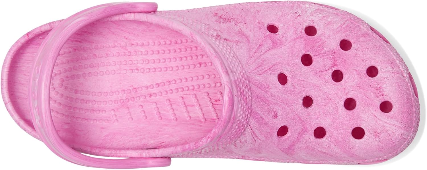 Сабо Унисекс Классические мраморные кломпы с эффектом тай-дай Crocs, розовый — фото 2